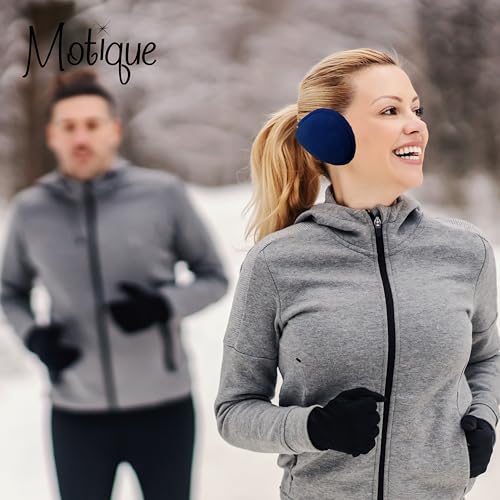motique accessories adjustable ear warmers men women solid polar fleece folding winter earmuff