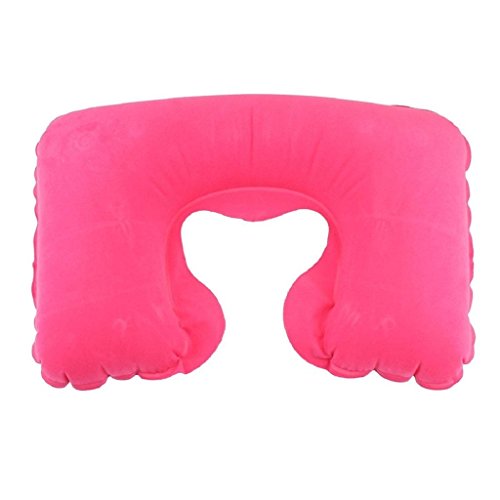 Ruichy inflable Viajes cuello almohada rosa hot pink
