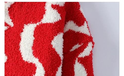 Men's Striped Knit Sweater Loose Fit Warm Pullover for Fall Winter4