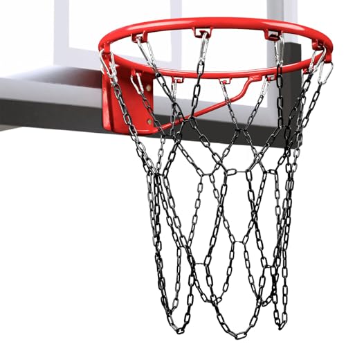 Black Heavy Duty Basketball Net with Carbon Steel Chain