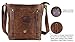 Mou Meraki Genuine Leather Brown Crossbody Purse and Handbags - Crossover Bag Over the Shoulder