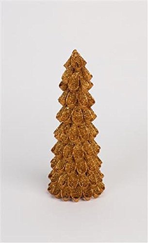 triflora Glitter Christmas Tree Decoration Copper 36 cm tall