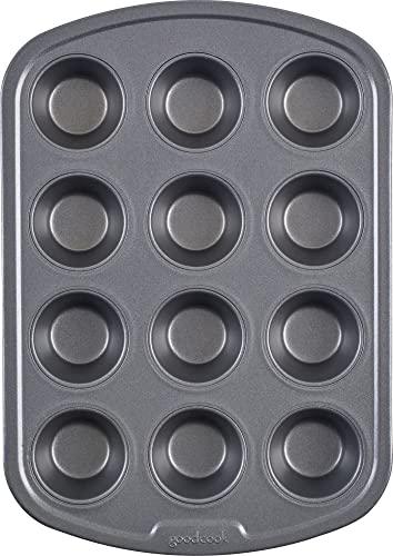 Good Cook 04032 12 Cup Mini Muffin Pan, Steel, 12 Cup, Mini #TOP1