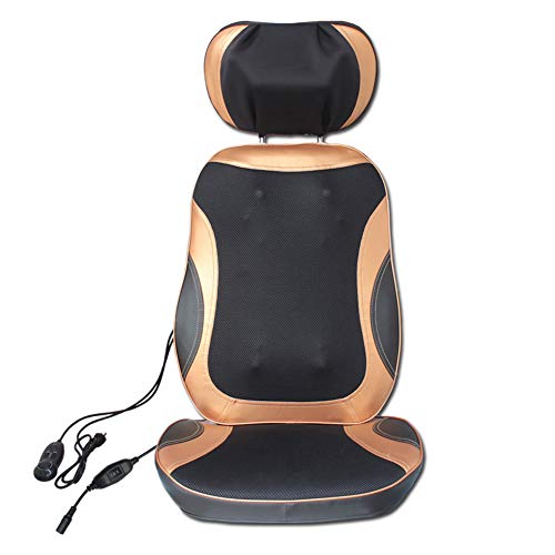 Preisvergleich Produktbild Shiatsu Massageauflage Massagesitzauflage Massagematte mit Wärmefunktion - Elektrisch Rückenmassagegerät mit Kneten Rollmassage, 3 Massagezonen, Vibrationmassage für Nacken Rücken Gesäß Entspannung