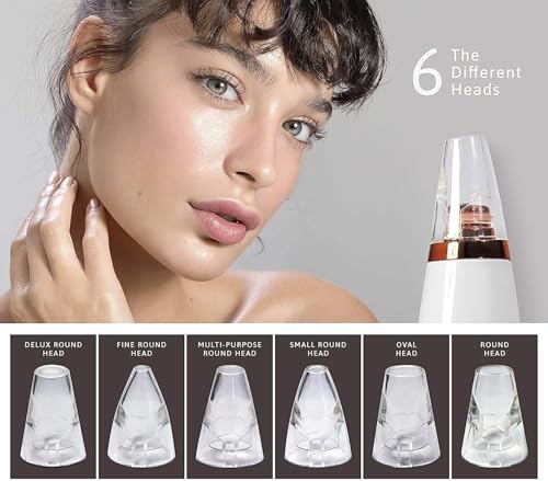 Image of 6 in 1 Multi-function Blackhead Remover Tools | Electric Derma suction Machine | USB Rechargeable Acne Pimple Pore Cleaner Vacuum tool | Facial Cleanser Device for Nose & Skin Care