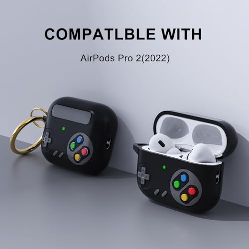 Image of Printme AirPods Pro 2nd Generation Case Cover, Classic Gamepad Design Case Military Hard Shell Protective Cover for Apple AirPods Pro 2 /1 Charging Case for Kids Men Women (Pink)