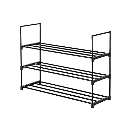 AlightUp Rangement Chaussure Etagere Chaussure Empilable à 3 Niveaux étagère de Rangement Montage Rapide Sans Outils Nécessaires pour Entrée Salon Chambre 90.42 x 30.48 x 65.53 cm Noir Cover