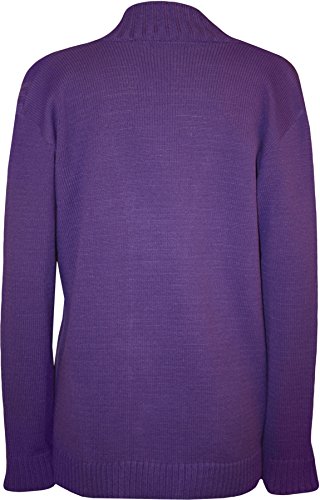 Image of WearAll Plus Size Womens Button Long Sleeve Pocket Top Ladies Knitted Cardigan - 4-22