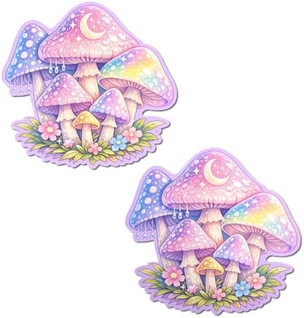 PASTEASE Festival Pasties - Pastel Celestial Fairycore Mushroom Nipple Covers for Festivals, Raves, & Lingerie | Halloween Costume Accessory | Latex Free & Made in USA Purple image 5