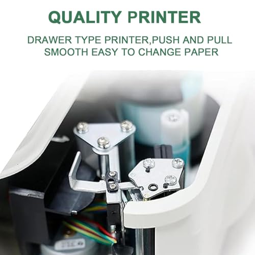 Digital Price Label Printing Scale with Pole Display, Electronic Price Cutting Scale for Commercial Use, Counting Scales with Built-in Label Printer for Market Trade