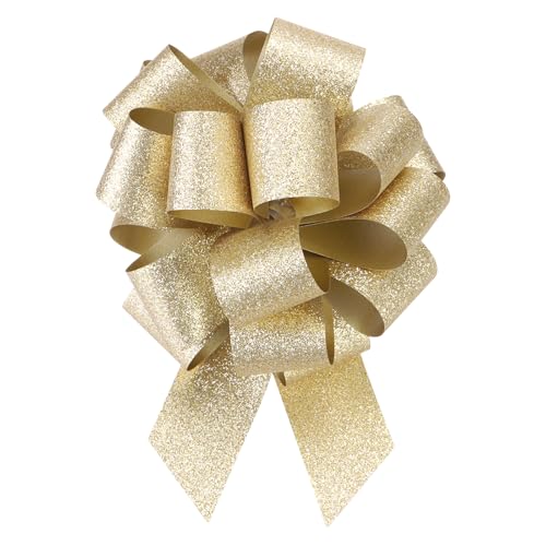 Lazos grandes con purpurina para envolver regalos de cumpleaños y grandes sorpresas de boda