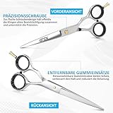 Friseurschere Scharfe Haarschere GTEX 6,5 Zoll Professionelle Haarschneideschere Prämie Schere Haare Schneiden mit Kamm und Etui, Hair Scissors