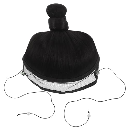 Lurrose Peluca Tradicional China para Hombre Adulto, Postizo de Estilo Antiguo en Fibra Sintética Textura Realista para Cosplay y Actuaciones en Escenario