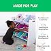 Humble Crew 9-Bin Toy Organizer – Forever Natural White/Pink/Purple/Aqua Plastic Bins, 3-Tier Storage Solution for Kids' Playrooms and Nurseries