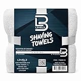 Level 3 Face Towels - Barber and Salon Hair Stylist White Cotton Cloth - Soft, Light and Absorbent