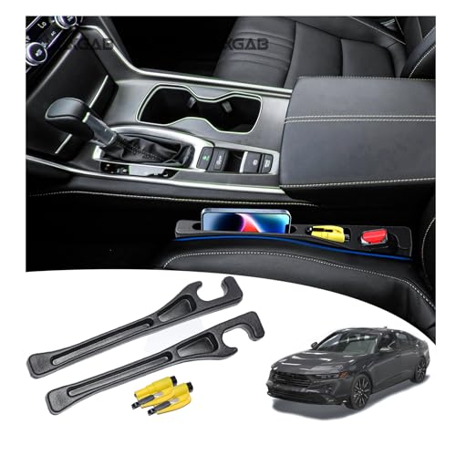 LLXGAB 【Compatible with Honda Accord】 Seat Gap Filler,No Drop Seat Guard Compatible with Honda Accord,Drop Seat Guards for Cars(2Pcs),Emergency Keychain Car Escape Tool(2Pcs)