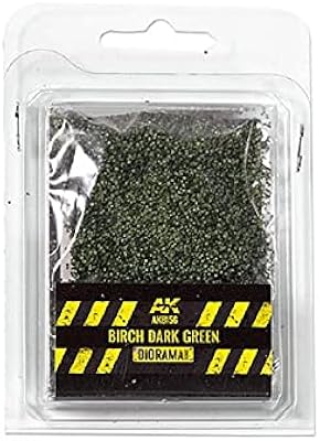 AK-Interactive Birch Dark Green Leaves - 28mm 1/72 (Bag 7 Grams) - Model Building Paints and Tools # AK-8156