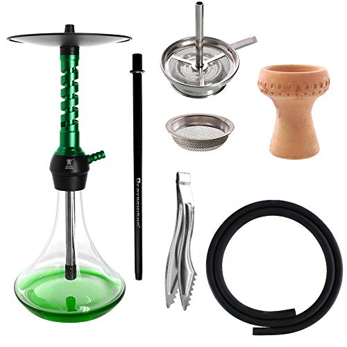 Kaya ELOX Eco Wrap Shisha Komplett Set 62cm - Alu Wasserpfeife, 1 Anschluss inklusive Elektrischem Kohleanzünder, 1kg… – Bild 4