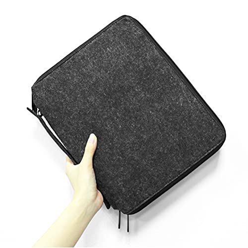 Romacci Relógio de feltro para 40 slots e organizador de pulseiras com zíper portátil para caixa de