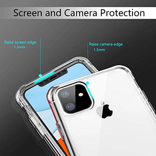 DN-Alive Front And Back Case For iPhone 11 6.1" Cover [360 Case] [Screen Protector] [Slim] [Transparent] [Clear] TPU Bumper 360° Full Body TPU Silicone Gel For iPhone 11 Case, iPhone 11 Phone Case