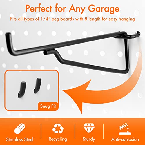 G.core 2 Pack Pegboard Shelf Assembly, Peg Hooks Assortment Organizer Accessory, Various Tools Storage Arrange System Kit, For Garage Craft Workshop Workbench Hobby Office #TOP4