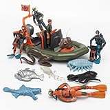 BRETOYIN Scuba Diver Toy Set 13PCS Submarine Toys Underwater Swimmers Action Figures Realistic Divers Figurines Unable to Wing Up
