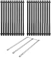 Hongso 7525 17.4" Porcelain Steel Grill Grates and 7506 29 Inches Stainless Steel Burner Tubes Set for Genesis I - IV 1000-5000 Platinum I II, B/C (2000-2004), Gold B/C (2000-2001)