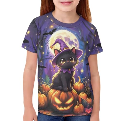 Image of Xhuibop Kids Tshirts Girls Boys 3-16 Years Summer Clothes for Teens Loose Fitting Tops