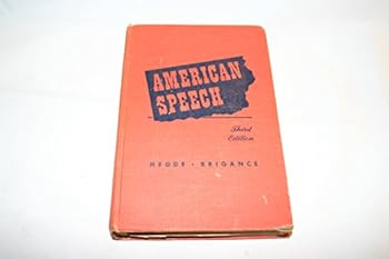 Unknown Binding American Speech Third Edition Hedde Brigance 1942 Book