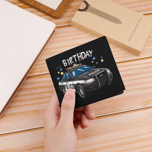 Birthday Police Car Policeman Coin Purse PU Leather Bifold Wallet Small Change Purse Pouch Front Pocket Wallets4