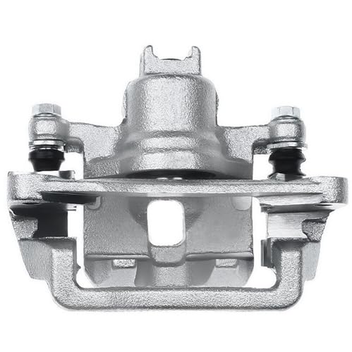 Image of Detroit Axle - Rear Right Brake Caliper for 2002 2003 Subaru Impreza [RS, WRX; Casting No. 3818], Passenger Side Disc Brake Caliper with Bracket Replacement