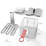 Deep Fryer 12L Large Electric Fryer with Oil Drain and Timer Deep Fryer with Basket and Lid Stainless Steel Countertop fryer Commercial Fryer for Restaurant and Home Kitchen 120V 1750W - Image 4