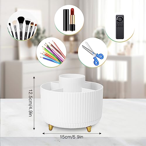 Top-spring 360° Rotating Makeup Organiser, Spinning Makeup Brush Holder with Anti-slip Mat - Image 3