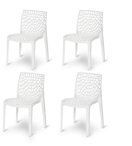 Web Chair,Plastic Chair,Restaurant Chair,Cafe Chair,Garden Chair,Spider Chair(Set of 4 Chair)