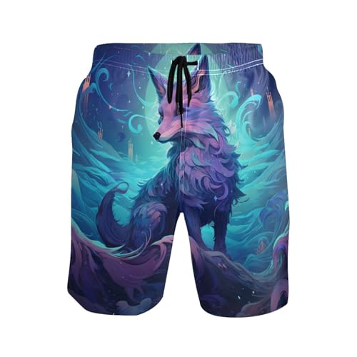 Zorro Morado Claro De Lujo Hombre Pantalones Cortos Secado Rápido Bermudas Cortos Ligero Traje De Baño Vacaciones Bañadores De Natación 3XL