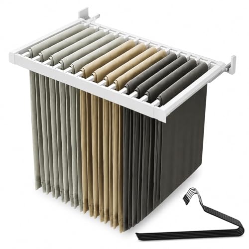 Porte-pantalons extensible réglable pour organiser vos écharpes - 2