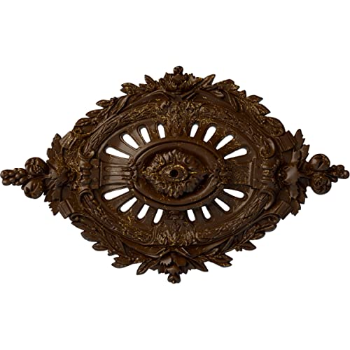 Ekena Millwork Antonio Ceiling Medallion, Root Beer Crackle