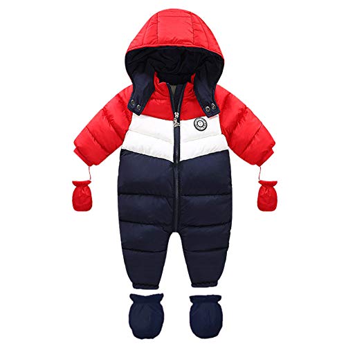Image of XIFAMNIY Baby Snowsuit Winter suits Coat Outwear Hooded Footie for Toddler Girls and Boys