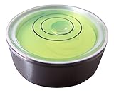 - Ligero Y Portátil Nivel De Burbuja De Metal Pequeño Redondo Ojo De Buey (Líquido Verde) – Nivel De Superficie Reloj Hobby Giradiscos Cámara Caravana