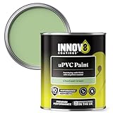 UPVC Paint 750ml - Chartwell Green - Satin Finish - No Primer Needed - Fast Drying - For Doors, Windows, Conservatories - Interior/Exterior - 10 Yr Durability - Pro Quality for Plastic & uPVC.