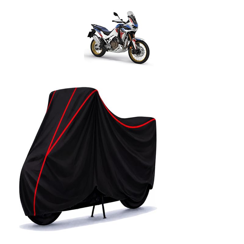 Image of African Water Resistant Bike Cover for All Motorcycles & Scooters | Heavy Duty Premium Taffeta Fabric | UV Protection, Dustproof, Scratchproof | All Weather Two Wheeler Body Cover with Elastic Bottom