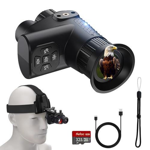 4K Night Vision Monocular for Adults – Infrared Digital Night Vision Device...