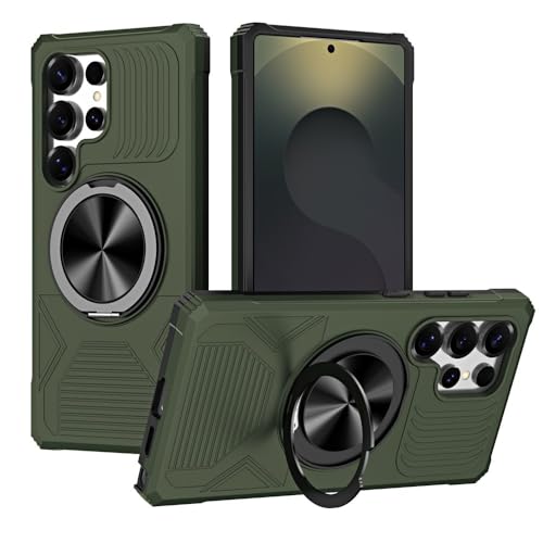 Coque silicone Galaxy S25 rigide anti chute avec anneau et dos magnétique