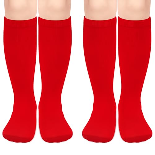 Sarfel Kids Baseball Socks Toddler Baseball Socks Red Soccer Sock Youth Boys Soccer Sock Youth Red Kids Football Accessories
