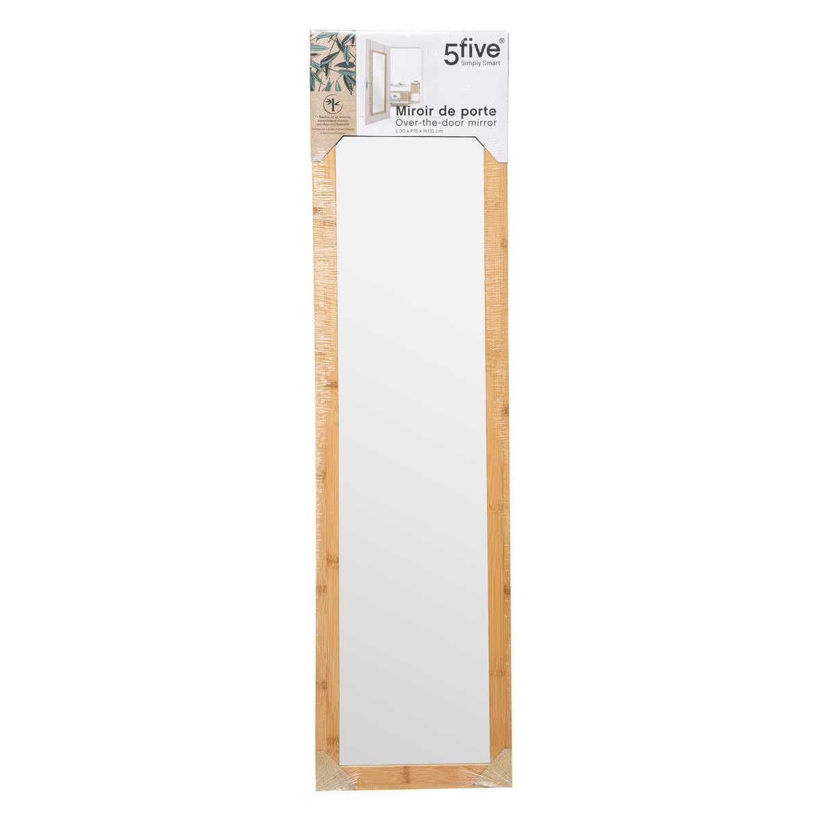 Five - Specchio porta in bambù 30 x 110 cm
