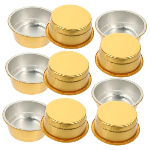SHINEOFI Lot de 10 Boîtes Alimentaires en Aluminium, Empilables, Résistantes Chaleur, pour Pâtisserie et Conservation des Aliments en Camping