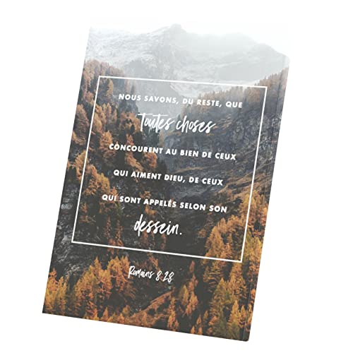 Affiche Romains 8:28 impression haute définition sur toile 40x56