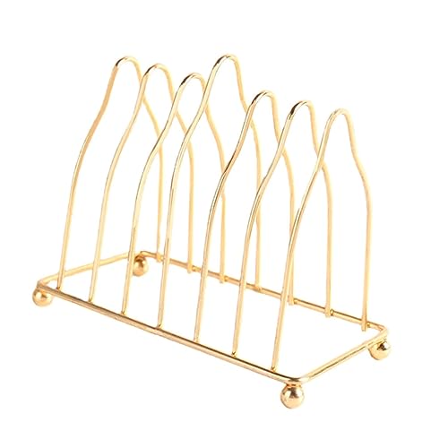 Amosfun Wear Resistant Plate Rack Desktop Plate Stand Household Countertop Organizer for Dishes Easy Drainage Design Practical Kitchen Accessory