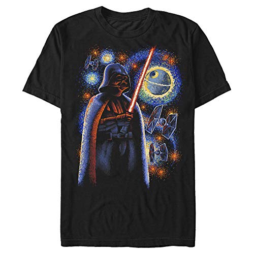 T-shirt Star Wars homme Dark Vador geek phosphorescent coton noir