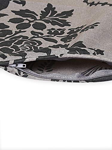Image of Swayam 144TC Diwan Set Roto Cotton 6 Pcs | Deewan Ethnic Motif Printed Bedsheet Set for Living Room Hall (1-Bed Sheet 60x90 Inch | 2-Bolster Cover 30x30 Inch | 3 Cushion Cover 16x16 Inch) - Beige